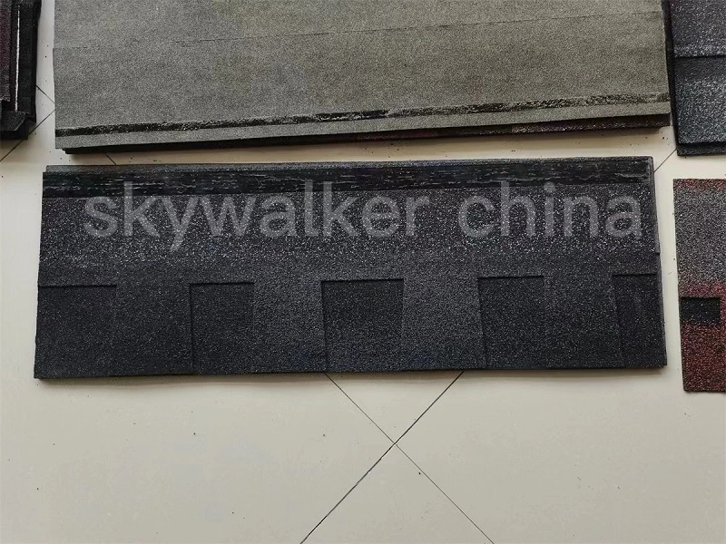 Spanish Red Grey Black Mosaic Asphalt Roofing Shingles